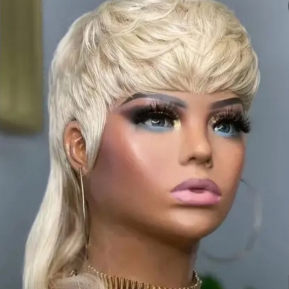 Blonde Mullet Wavy Wig